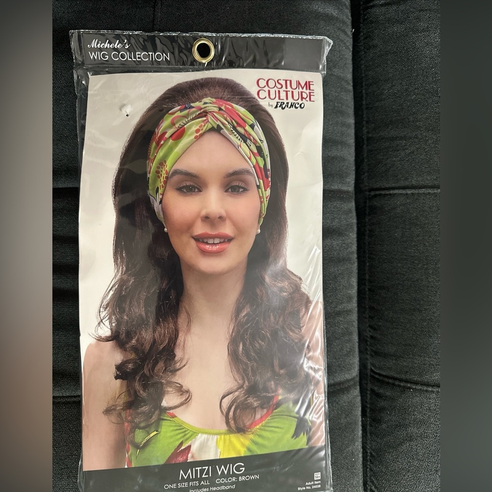 Michele's Elegant Brown Wig with head band